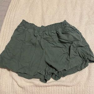 Target army green linen shorts, size L
